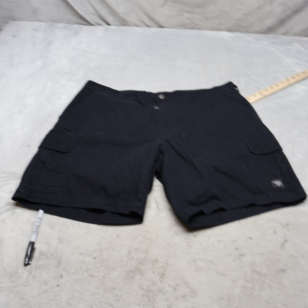 Harley Davidson Shorts Mens 38 Black Canvas Cargo Utility Casual Rugged Biker